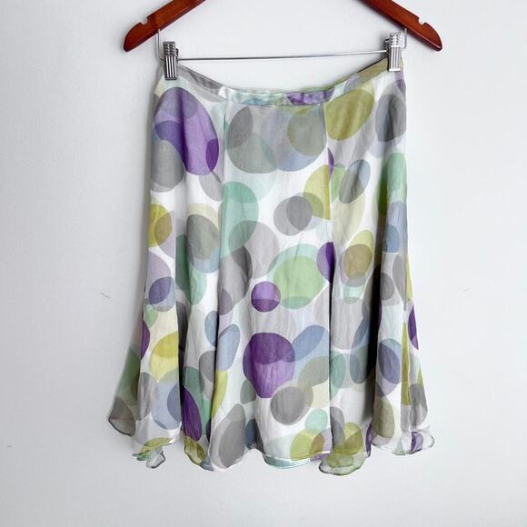 Green and purple polka dot skirt - Picture 4 of 5
